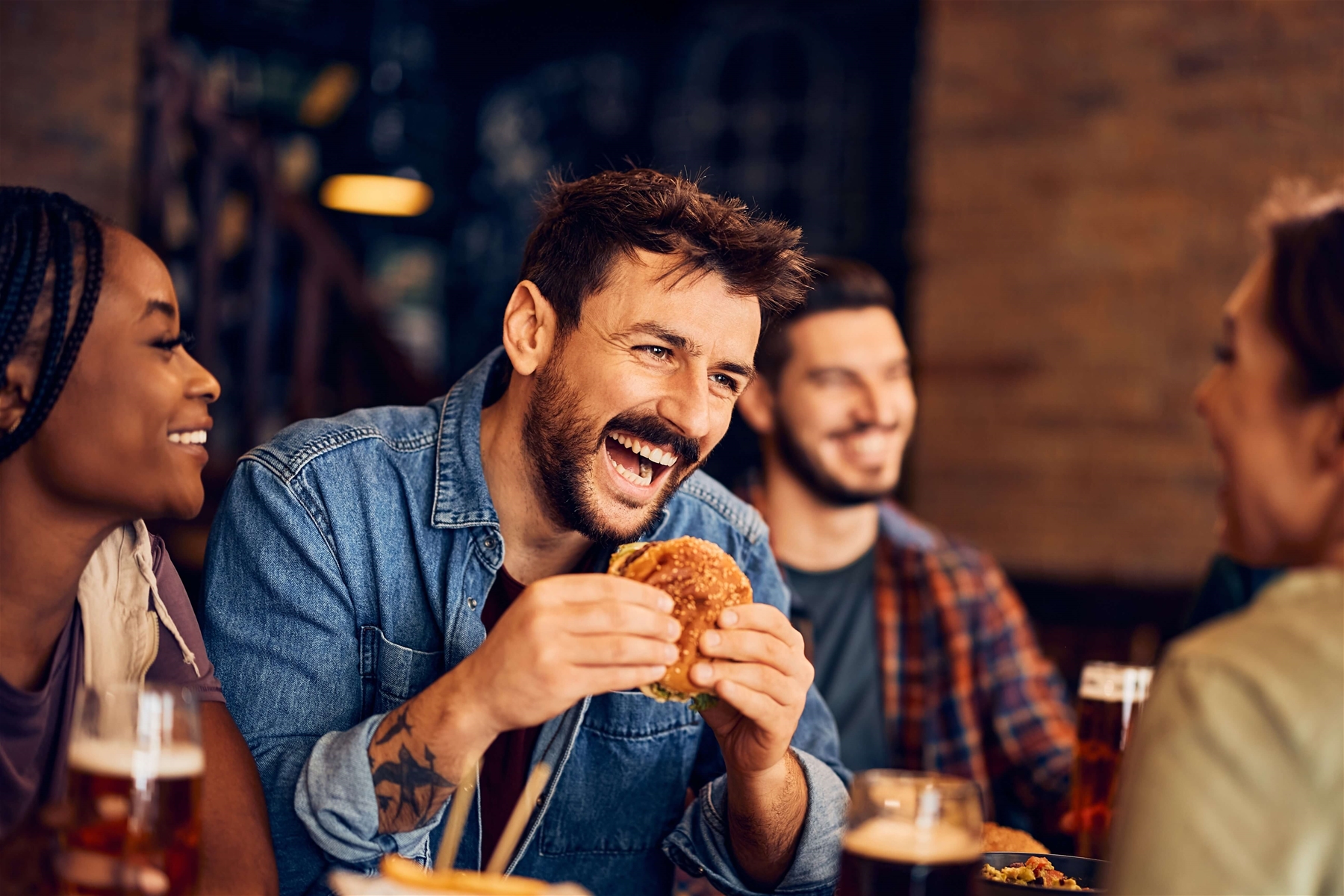 Friends enjoy Big Sky Breakfast and Brunch.